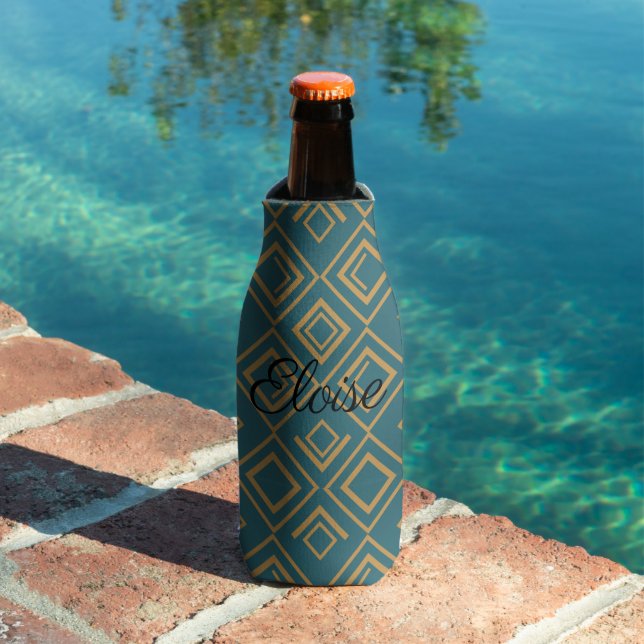 Turquoise Art Deco  Bottle Cooler (In Situ Pool)