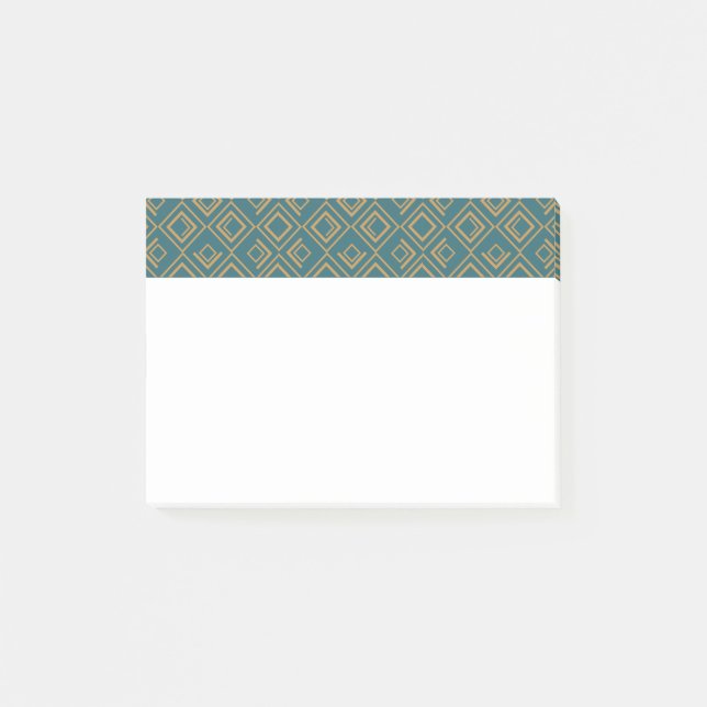 Turquoise Art Deco  Post-it Notes (Front)