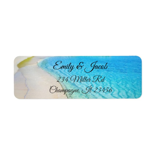 Turquoise Beach Retourner les étiquettes d'adresse (Devant)