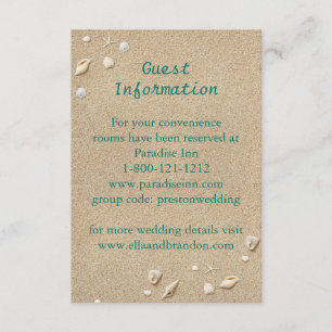 Turquoise Beach Sandy Toes Salty Kisses Enclosure Invitation