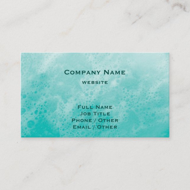 Turquoise Beach Waves Carte de visite (Devant)