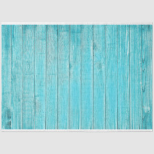 Turquoise Beach Wood Decoupage Tissue Paper