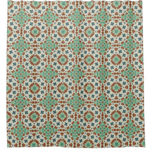 Turquoise beige colourful kaleidoscope ornament