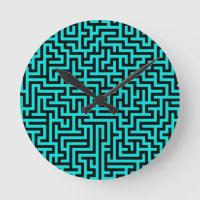 Turquoise Black Maze Lines