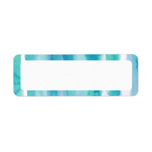 Turquoise Bleu Aquarelle Teinture Blair Adresse de