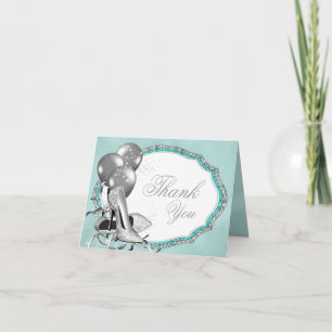 Turquoise Bleu Argent Haut talon Chaussure Merci