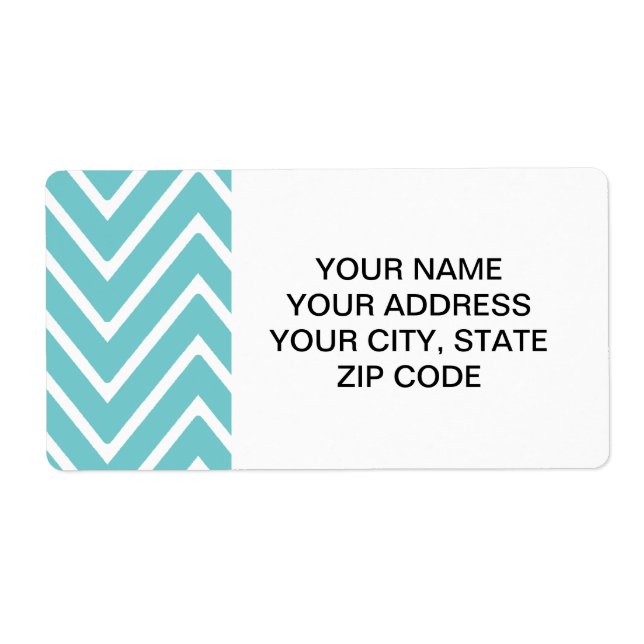 Turquoise bleu et blanc Chevron Motif 2 (Devant)