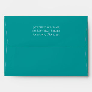 Turquoise Bleu Simple A7 5x7 Enveloppe d'adresse d