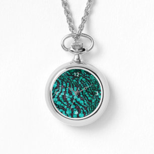 Turquoise Bling Zebra Watch