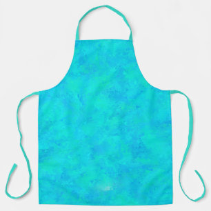 Turquoise Blue Abstract Pattern Apron