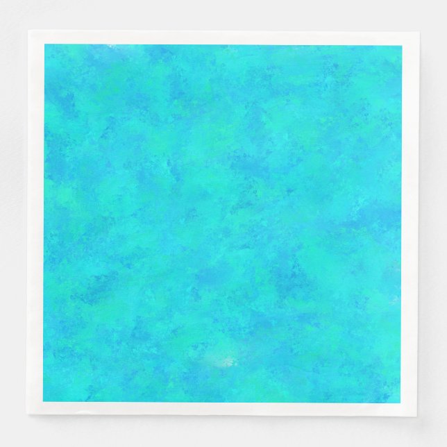 Turquoise Blue Abstract Pattern Napkin (Front)