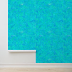 Turquoise Blue Abstract Pattern Wallpaper