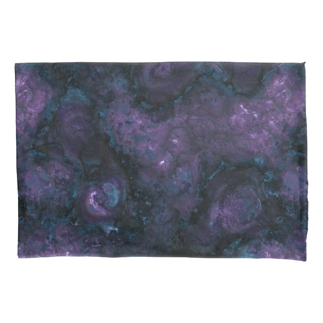 Turquoise blue and amethyst Stone Pillowcase (Front)