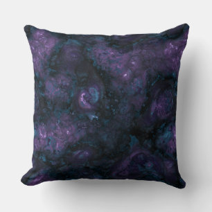 Turquoise blue and amethyst Stone Throw Pillow
