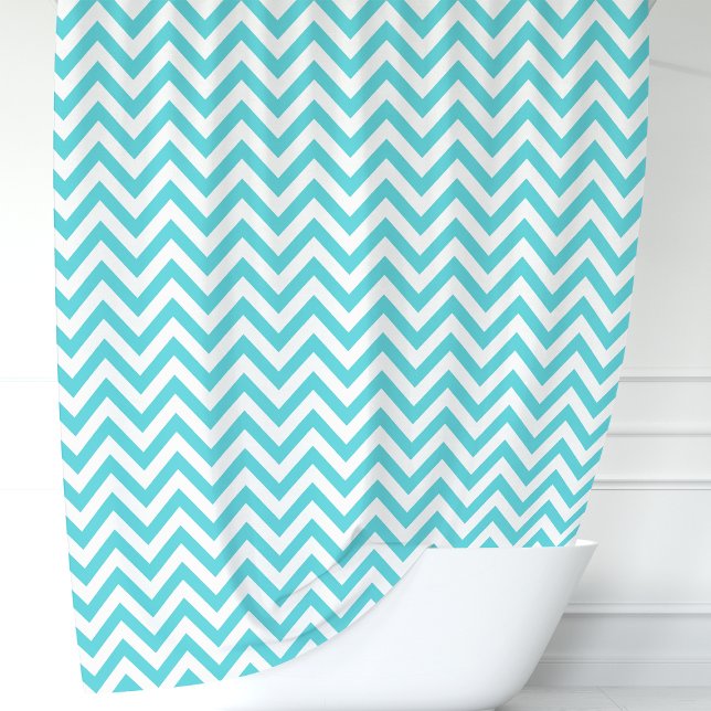 Turquoise Blue and White Chevron (Creator Uploaded)