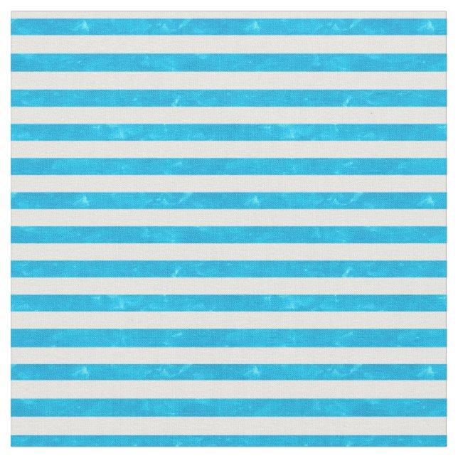 Turquoise Blue and White Stripes Fabric (Close Up)