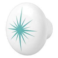 Turquoise Blue Atomic Starburst Mid Century Style