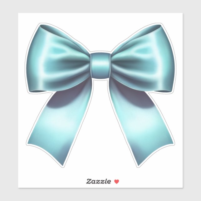Turquoise Blue Bow Elegant Bridal Shower Wedding (Sheet)