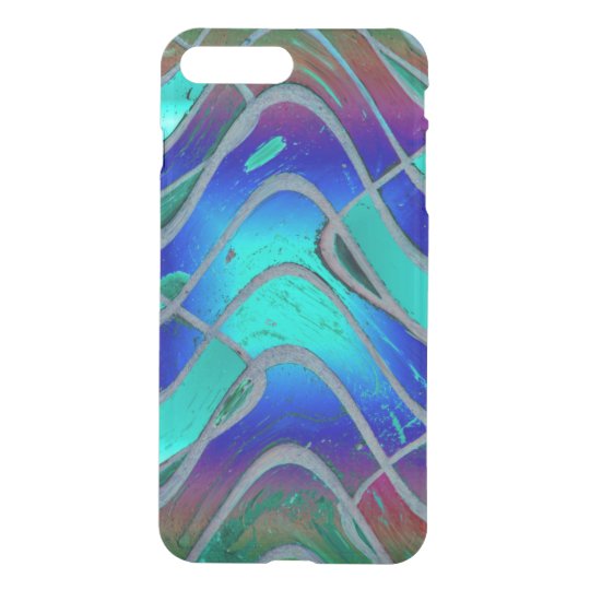Turquoise Blue Bright Pattern iPhone 8 Plus/7 Plus Case