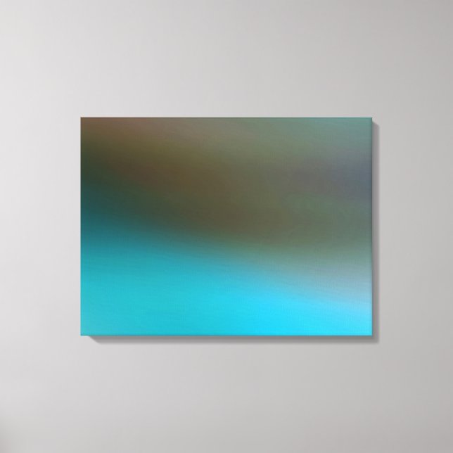 Turquoise Blue Brown and Grey #2 Modern Abstract Canvas Print (Front)