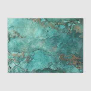 Turquoise Blue Chrysocolla Mineral Stone Tissue Paper