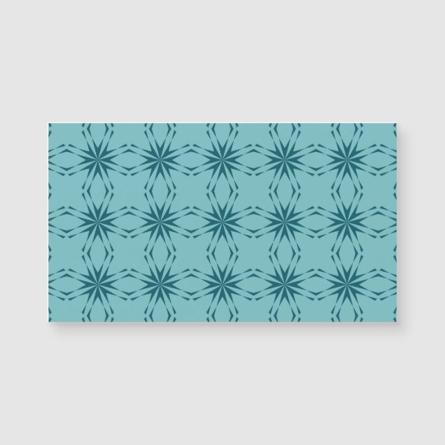 Turquoise blue, cool, trendy flower abstraction (Front)