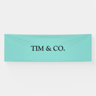 Turquoise Blue Custom Customizable Blank Banner