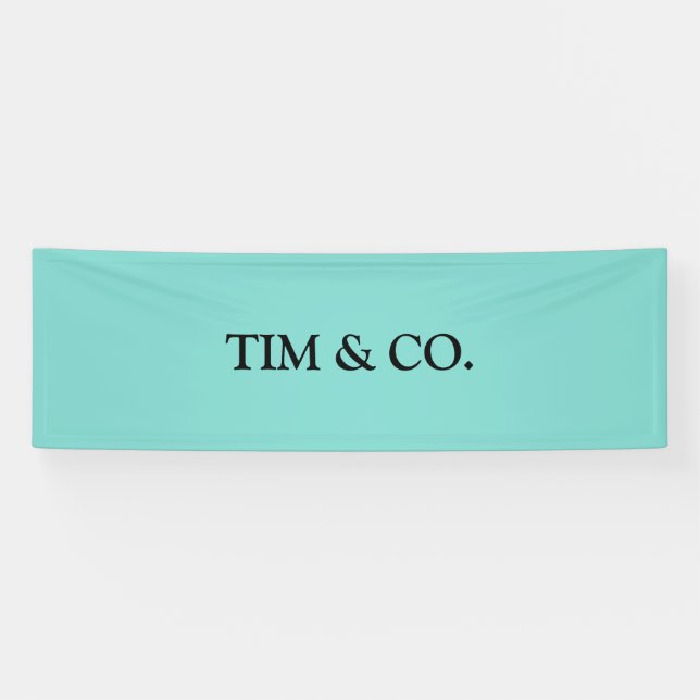 Turquoise Blue Custom Customizable Blank Banner (Horizontal)