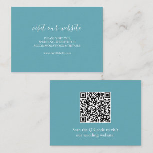 Turquoise Blue Customized Wedding Insert Cards