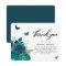 Turquoise Blue Flowers and Butterflies Funeral