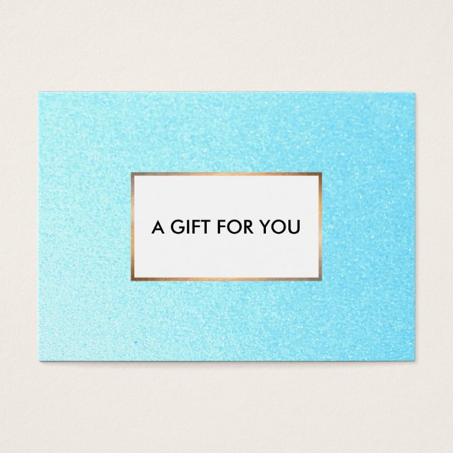 Turquoise Blue Gift Card (Front)