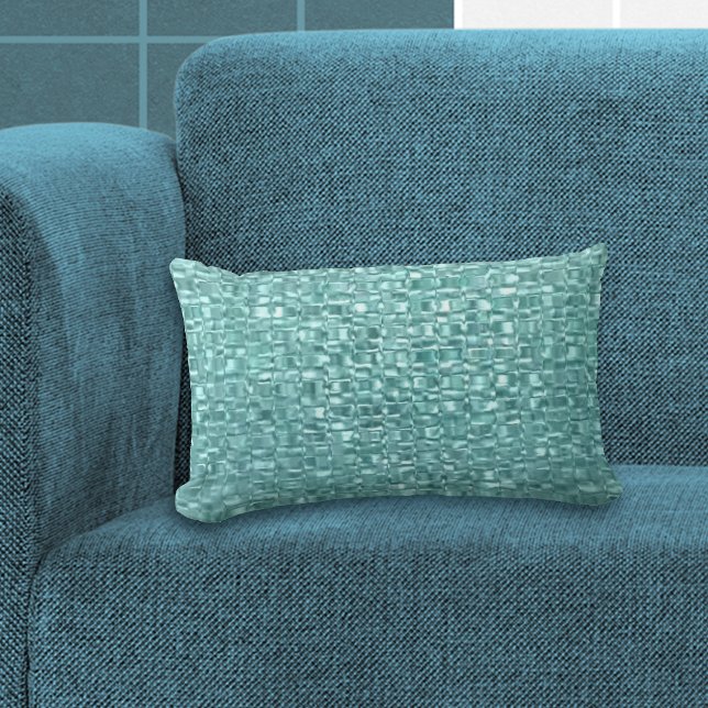 Turquoise Blue Glass Throw Pillow (Creator Uploaded)