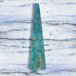 Turquoise blue Gold Foil Marble Stone Rock Tie<br><div class="desc">This design was created through digital art. It may be personalized by clicking the customize button and changing the colour, adding a name, initials or your favourite words. Contact me at colorflowcreations@gmail.com if you with to have this design on another product. Purchase my original abstract acrylic painting for sale at...</div>