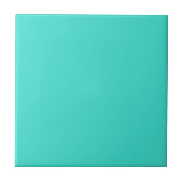 Turquoise Blue Green 40E0D0 - Option to Add Image Tile (Front)