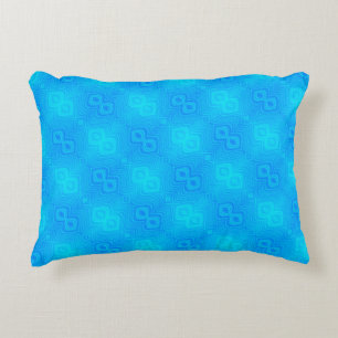 Turquoise Blue Green Pattern Decorative Pillow