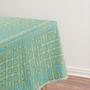 Turquoise Blue Green Pattern Tablecloth