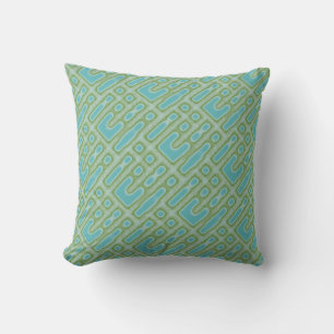 Turquoise Blue Green Throw Pillow