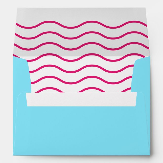 Turquoise Blue Ikat Envelopes (Back (Bottom))