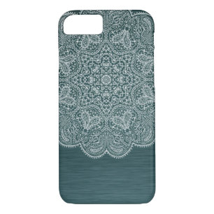 Turquoise Blue Intricate Mandala iPhone 7 Case