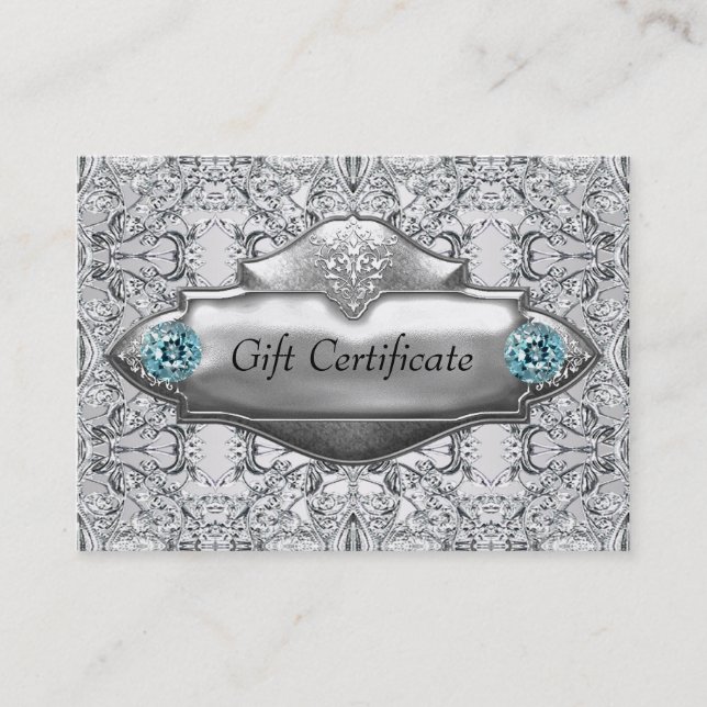 Turquoise Blue Lace Élégant Turquoise Certificat c (Devant)
