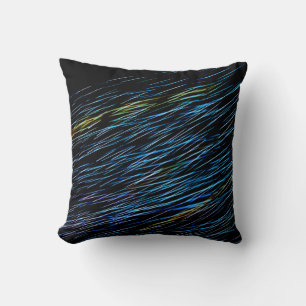 Turquoise Blue Light Painting 1 Throw Pillow