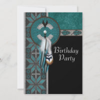 Turquoise Blue Native American Birthday Party