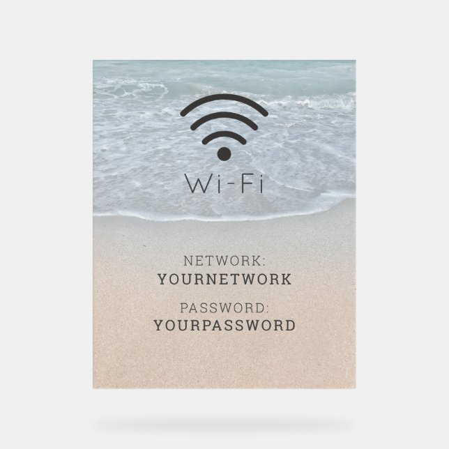 Turquoise Blue Ocean Beach Wi-Fi (Recto)