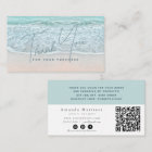 Turquoise Blue Ocean Sandy Beach Thank You QR