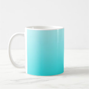 Turquoise blue ombre coffee mug. mug