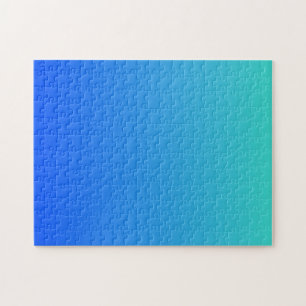 Turquoise Blue Ombre Jigsaw Puzzle