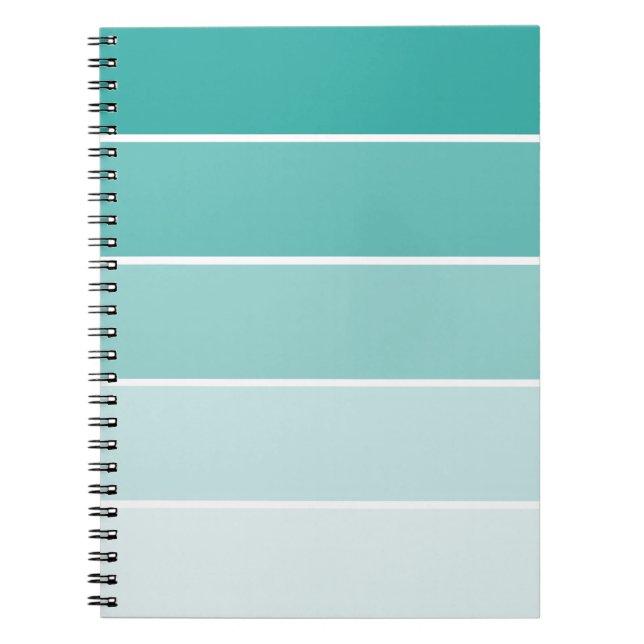 Turquoise Blue Paint Chip Notebook (Front)