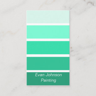 Turquoise Blue Paint Exemple Carte de visite