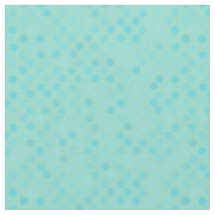 Turquoise blue polka dots fabric