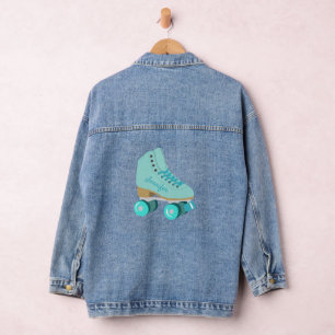 Turquoise Blue Retro Quad Roller Patinage Personna